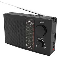 RITMIX RPR-195 ФМ радио 4х диапазонное радио (ФМ: 64-108 МГц, СВ, КВ1, КВ2), MP3 плеер c микро SD карт памяти или USB флэш памяти, встроенный аккумуля