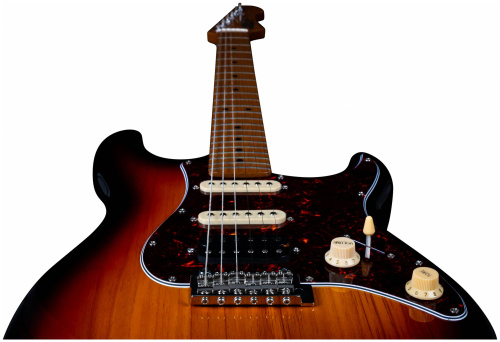 JET JS-400 SB электрогитара, Stratocaster, корпус липа, 22 лада, HSS, tremolo, цвет SB фото 8