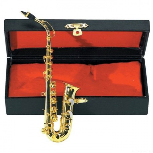 GEWA Miniature Instrument Alt-Saxophone сувенир альт-саксофон, латунь, 15 см, с футляром (980580)