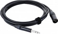 Cordial CPM 2,5 MV инструментальнй кабель XLR male/джек стерео 6,3 мм male, разъемы Neutrik, 2,5 м, черный