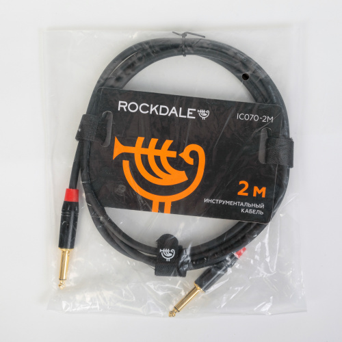 ROCKDALE IC070-2M инструментальный кабель, позолоченные металлические разъемы mono jack, цвет черный, 2 метра фото 7
