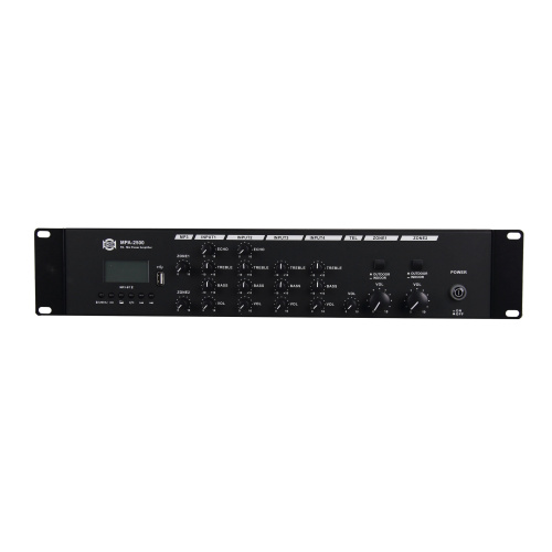 SHOW MPA-2500 двухзонная трансляционная система, 2х500Вт, 70/100 В, 4Ома, MP3/Bluetooth фото 2