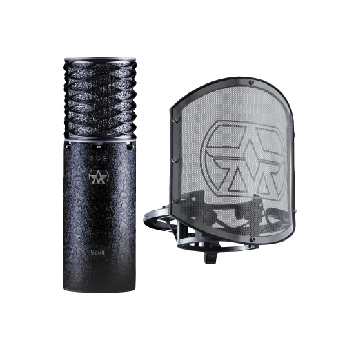 Aston Microphones SPIRIT BLACK BUNDLE Студийный конденсаторный микрофон с 3-мя диаграммами напр.