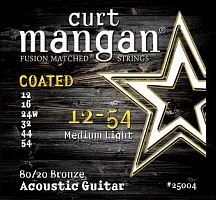 CURT MANGAN 80/20 Bronze 12-54 COATED струны для акустической гитары с покрытием