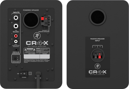 MACKIE CR4-X пара студийных мониторов, мощность 50 Ватт, динамик 4', твиттер 0,75', цвет черный фото 3