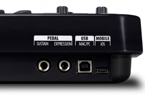 LINE 6 MOBILE KEYS 25 клавишный USB MIDI контроллер для iPad, iPhone, Mac и PC, 25 клавиш, колёса MOD и PITCH, регуляторы громкости и панарамирования, фото 4