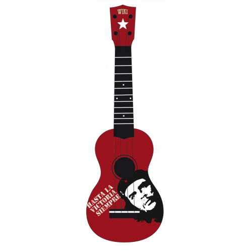 WIKI UK/REBEL/CHE гитара укулеле сопрано,липа изображение Эрнесто Че Гевары, чехол в компл фото 2