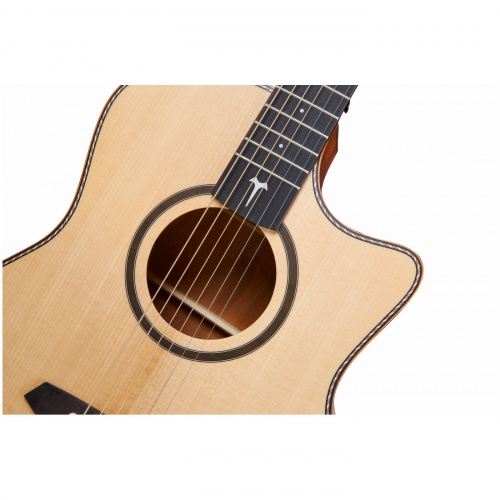TOM GA-T1ME электроакустическая гитара в корпусе гранд аудиториум с вырезом, верхняя дека массив е фото 7