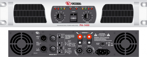VOLTA PA-1400 Усилитель мощности двухканальный. Мощность (8/4/2 Ом) 2х800 Вт/ 2х1350 Вт/ 2х1800 В