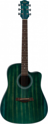 FLIGHT D-155C MAH BL акустическая гитара с вырезом, в.дека-махагони, корпус-махагони, цвет голубой