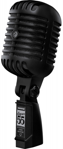 SHURE SUPER 55 Deluxe Pitch Black Edition ультрачерный динамический суперкардиоидный вокальный микрофон