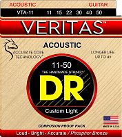 DR VTA-11 серия Veritas для акустической гитары с технологией Coated Core, Custom Light (11-50)