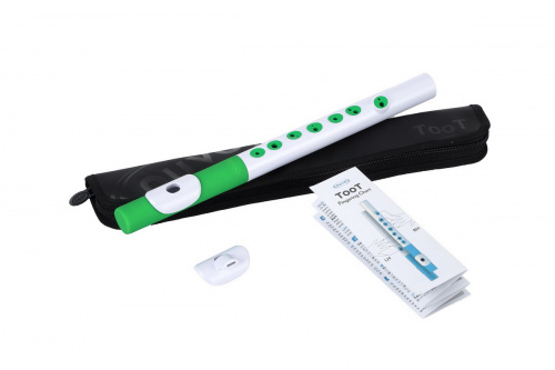 NUVO TooT (White/Green) блок-флейта TooT, материал пластик, цвет белый/зелёный, в комплекте жёсткий чехол