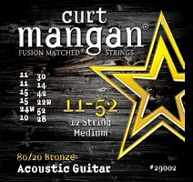 CURT MANGAN 80/20 Bronze 11-52 12-String струны для 12-струнной акустической гитары
