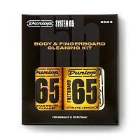 Dunlop System 65 Cleaning Kit 6503 набор для ухода за гитарой, 2 средства: лим. масло и полироль