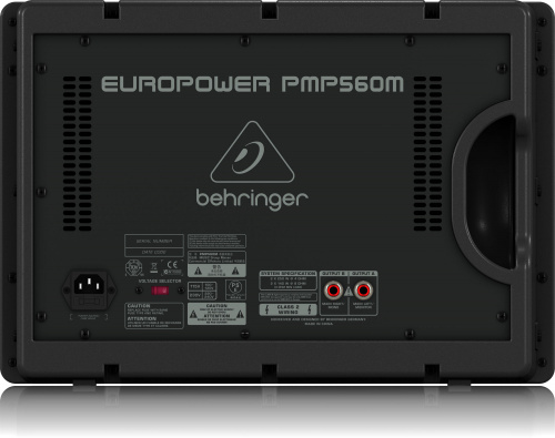 Behringer PMP560M микшер-усилитель 500Вт 4Ом, 6 мик./лин.- каналов, процессор KLARK TEKNIK, FBQ анти-фидбэк фото 2