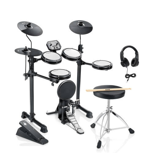 DONNER DED-80P Electric Drum Set 5 Drums 3 Cymbals электронная ударная установка (5 пэдов барабанов, 3 пэда тарелок, стул для ба