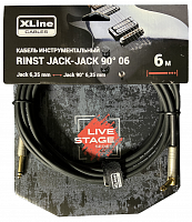 Xline Cables RINST JACK-JACK 9006 Кабель инструментальный Jack 6,35mm mono - Jack 6,35mm mono 90°