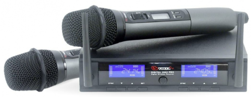 VOLTA DIGITAL 2002 PRO Микрофонная радиосистема с ручными передатчиками (микрофонами). Состоит из двойного приемного устройства