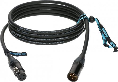 Klotz TITANIUM StarQuad TI-M0500 Микрофонный кабель, XLR мама-XLR папа, 3-pin позолоченные контакты, сечение 4х0.34 мм2, внешн. диам. 7.8 мм, разъёмы  фото 2