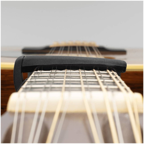 PLANET WAVES PW-CP-19 каподастр для акустической гитары и электрогитары, серия PRO+, черный фото 6