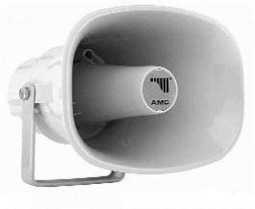 AMC HQ 15 Рупорный громкоговоритель пластиковый 15Вт/7,5Вт-100В, белый, IP66, 12шт. в коробке: 56х4