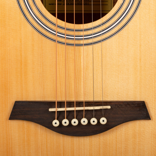 ROCKDALE Aurora D6 Gloss NAT акустическая гитара дредноут, цвет натуральный, глянцевое покрытие фото 6