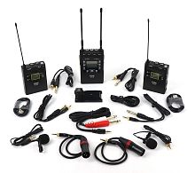 FBW WT-U8+2KT-60 накамерная радиосистема двухканальная, состоит из приёмника WT-U8 и двух передатчиков KT-60, 512-537МГц, 564-589МГц, FM модуляция, ли