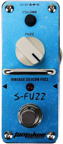 TOMSLINE ASF-3 Педаль эффектов S-FUZZ Vintage Silicon Fuzz, размер mini, питание от БП 9в