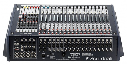 Soundcraft GB4-16 микшер 16 моно, 2 стерео, 8 Aux, 4 подгруппы, матрица 7x4, TRS директ-выходы на каждом моно канале. 12-сегментная LED индикация. БП  фото 4