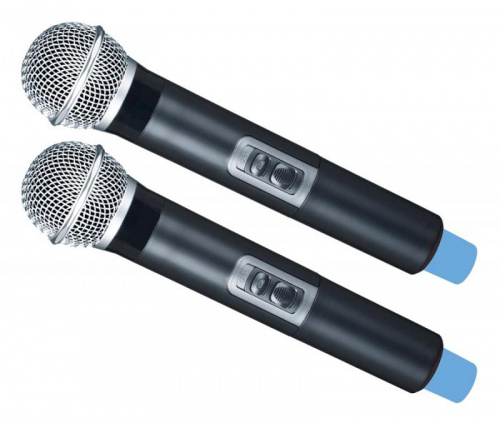 B&G IU-258 Радиосистема вокальная, UHF 600-870MHz, фиксированная частота, Led дисплей, 2 ручных микр фото 2
