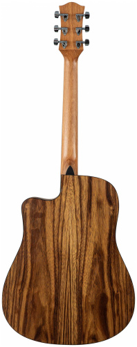 FLIGHT D-155C TEAK NA акустическая гитара с вырезом, в.дека-тик, корпус-тик, цвет натур фото 3