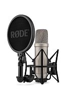 RODE NT1 5th Generation Silver серебристый студийный микрофон с 1" конденсаторным капсюлем HF6, диаграмма направленности кардиоида, уровень собственно