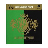 RICO Grand Concert Soprano Sax 3,5x10 (RGC10SSX350) Трости для саксофона сопрано 3.5 (10шт)