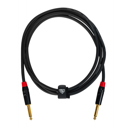 ROCKDALE IC070-2M инструментальный кабель, позолоченные металлические разъемы mono jack, цвет черный, 2 метра фото 3