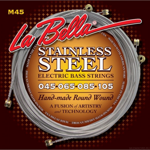 LA BELLA M45 Stainless Standard Light 45-105 струны для бас-гитары фото 2