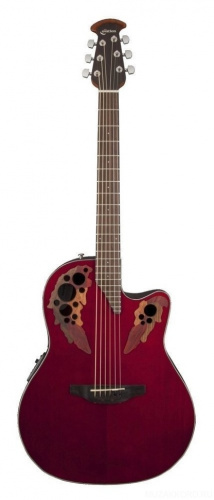OVATION CE44-RR Celebrity Elite Mid Cutaway Ruby Red электроакустическая гитара (Китай)