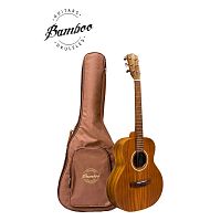 Bamboo GA-38 Koa акустическая гитара с чехлом, корпус коа, гриф - махгони/орех, цвет натуральный