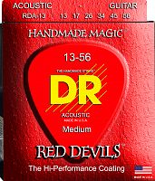 DR RDA-13 RED DEVILS струны для акустической гитары красные 13 56