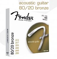 FENDER STRINGS NEW ACOUSTIC 70XL 80/20 BRNZ BALL END 10-48 струны для акустической гитары, бронза