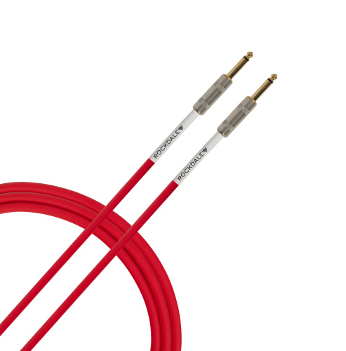 ROCKDALE Wild A3 инструментальный (гитарный) кабель, цвет красный, металлические разъемы mono jack - mono jack, 3 метра фото 6