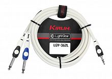Kirlin LGY-362L 0.3M WH кабель Y-образный 0.3 м Разъемы: 3.5 мм стерео миниджек 2 x 1/4" моно д