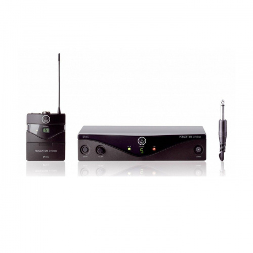 AKG Perception Wireless 45 Instr Set BD U2 инструментальная радиосистема. 1хSR45 стационарный приёмник, 1хPT45 поясной передатчик, гитарный кабель MK 