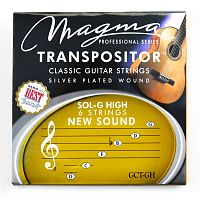 Magma Strings GCT-GH Струны для классической гитары 1G 2D 3bB 4F 5C 6G нестандартный строй, Серия: Transpositor, Обмотка: посеребрёная.