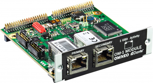 Dynacord OM-1 Dante / Omneo сетевой интерфейс для матрицы P64, 32 х 32 каналов ввода-вывода. 1 Gbit.
