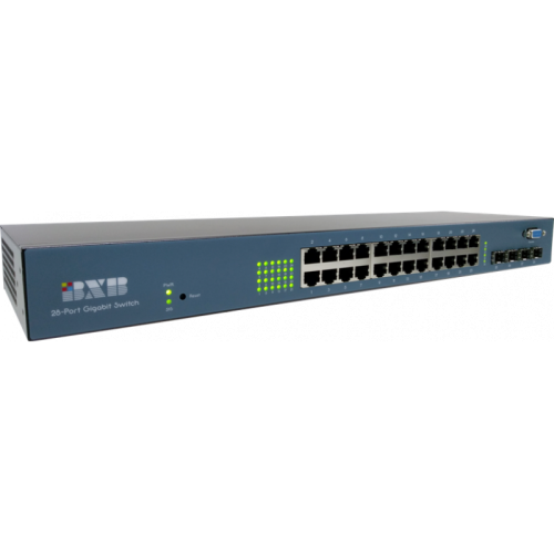 BXB GS-2804-C 28-портовый гигабитный коммутатор, 24 порта 10 100 1000 Мбит с RJ45