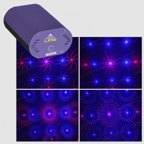 Layu M06RB Лазер двухцветный, красный 100мВт, синий 100мВт