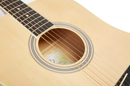SX SD104 Гитара акустическая, корпус: липа, гриф: окуме, накладка грифа и нижний порожек: палисандр, колки: хромированное покрытие, цвет натуральный м фото 4