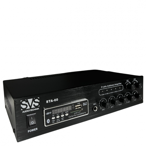 SVS Audiotechnik STA-60 Радиоузел, 100 В (4, 8, 16 Ом), усилитель мощности 60 Вт, MP3 плеер фото 3