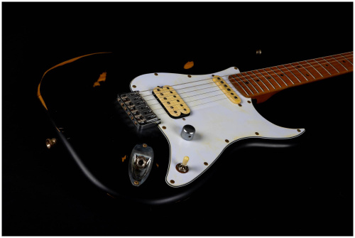 JET JS-800 Relic BK электрогитара, Stratocaster, корпус липа, HS, цвет Relic BK фото 13